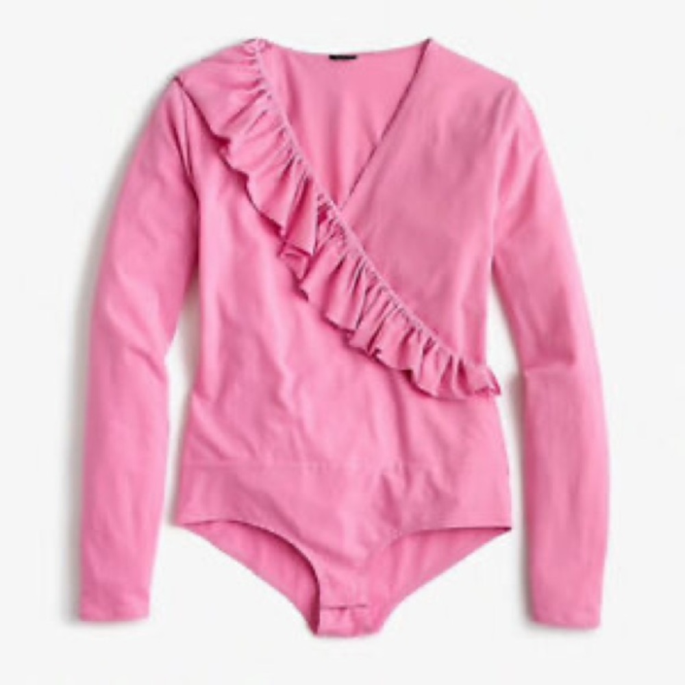 J. Crew Ruffle Front Wrap Bodysuit